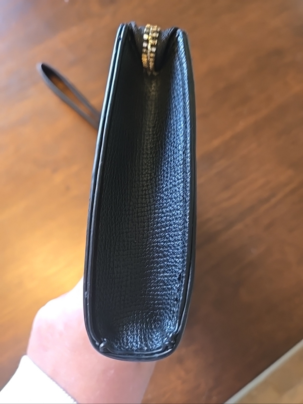 Ted Baker Woven Faux Leather Black Wristlet Bag - Picture 5 of 9